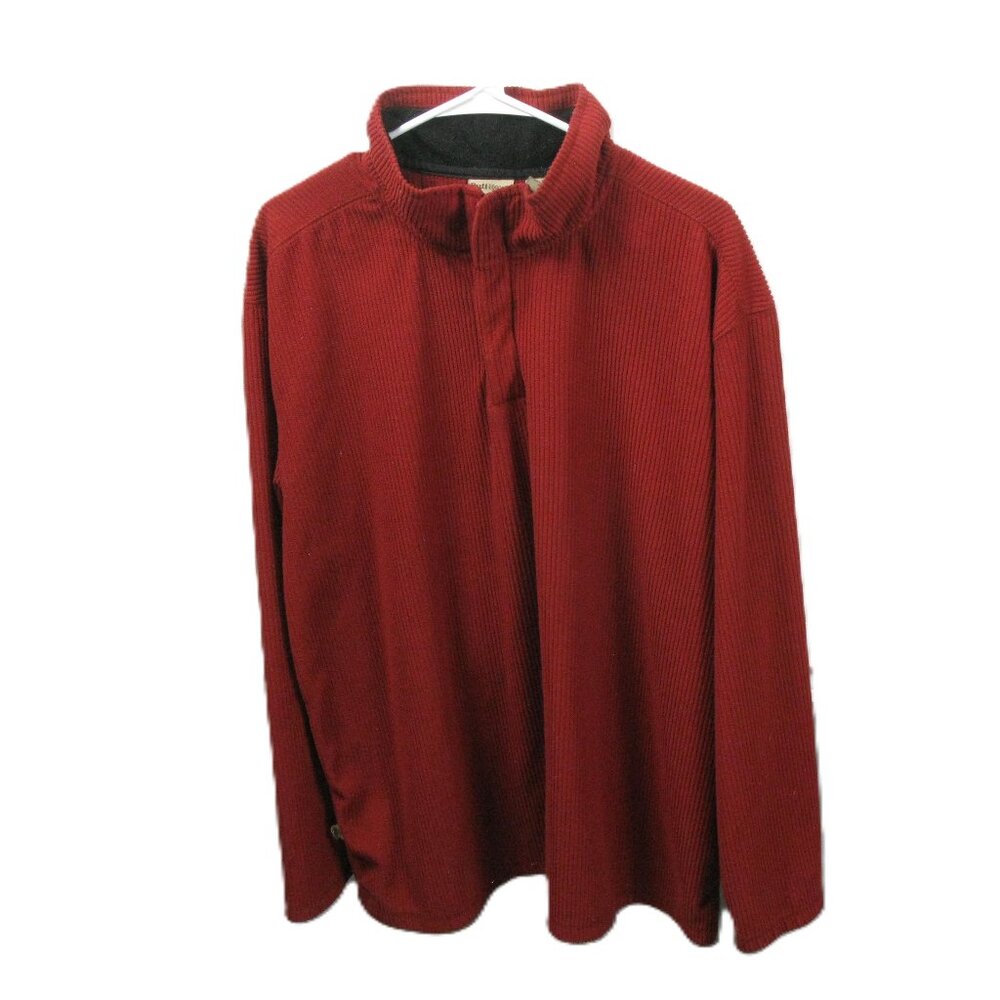 Ruff Hewn Men's Dark Red 1/4 Zip Pullover Size XL